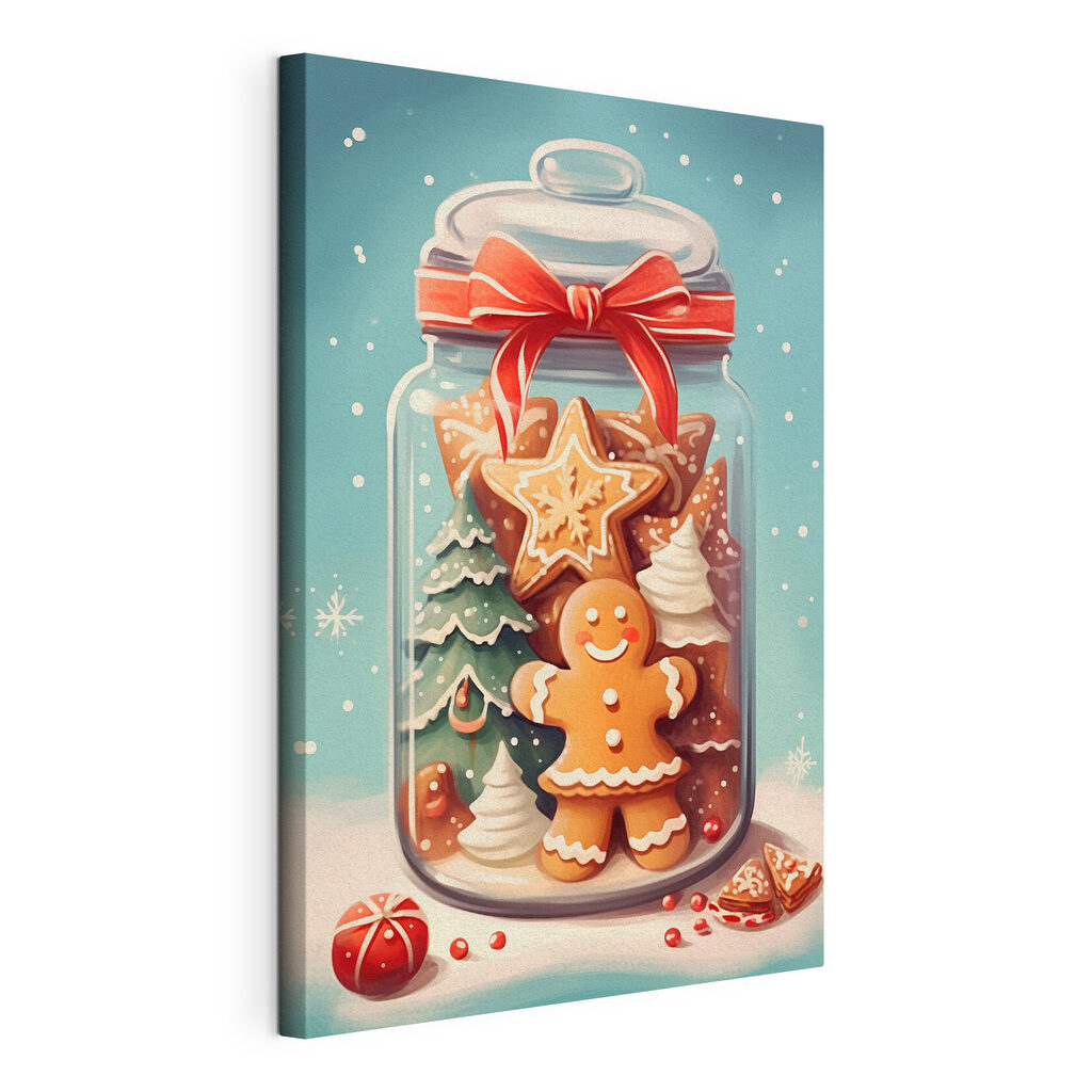 Jar of cookies with a red bow Jar of cookies with a red bow