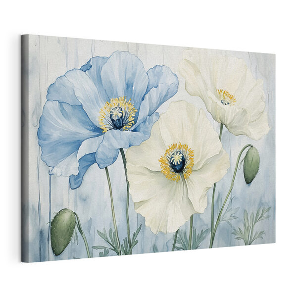 Tableaux Peinture de fleurs sur fond bleu (UGS : s42191) Tableaux Tableaux Peinture de fleurs sur fond bleu (UGS : s42191)