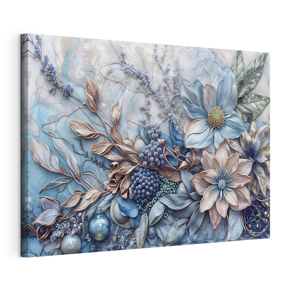 Tableaux Tableaux Arrangement floral dans des tons froids (UGS : s42210)