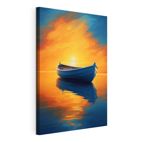 Tableaux Bateau sur l'eau avec coucher de soleil en arrière-plan (UGS : s42536) Tableaux Tableaux Bateau sur l'eau avec coucher de soleil en arrière-plan (UGS : s42536)