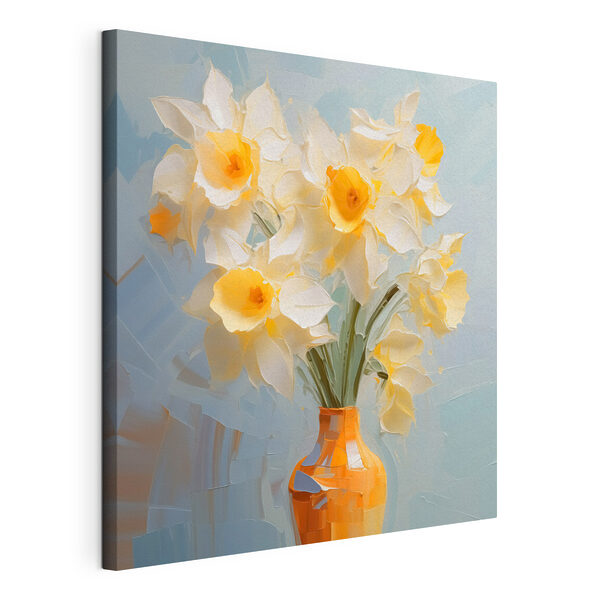 Fleurs jaunes et blanches dans un vase Tableaux Fleurs jaunes et blanches dans un vase