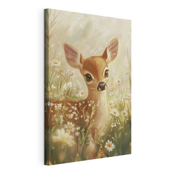 Bébé cerf dans un champ de fleurs Tableaux Bébé cerf dans un champ de fleurs
