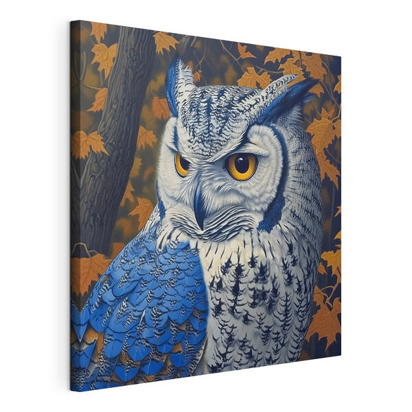 Un hibou aux yeux jaunes Tableaux Un hibou aux yeux jaunes