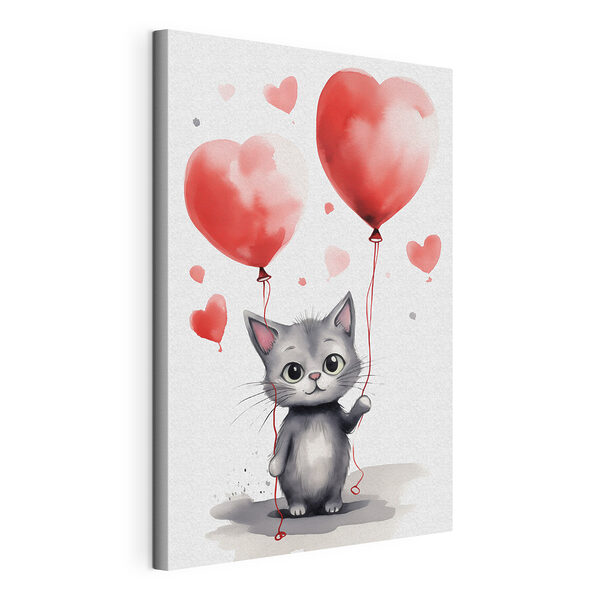 Chat tenant des ballons Tableaux Chat tenant des ballons