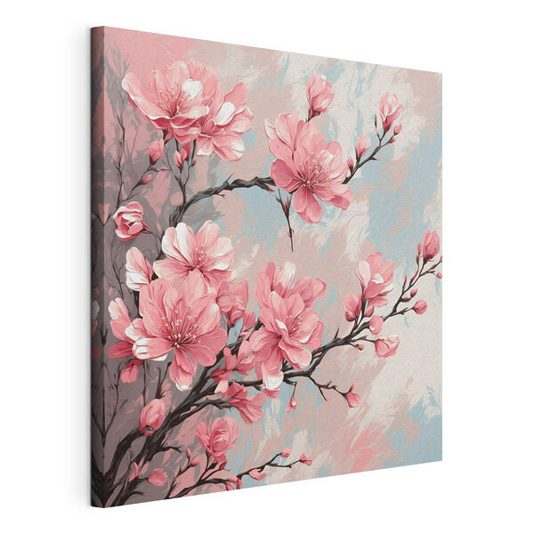 Tableaux Peinture de fleurs roses sur une branche (UGS : s42918) Tableaux Tableaux Peinture de fleurs roses sur une branche (UGS : s42918)