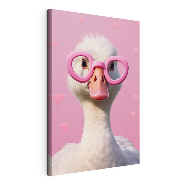 Canard portant des lunettes roses Tableaux Canard portant des lunettes roses