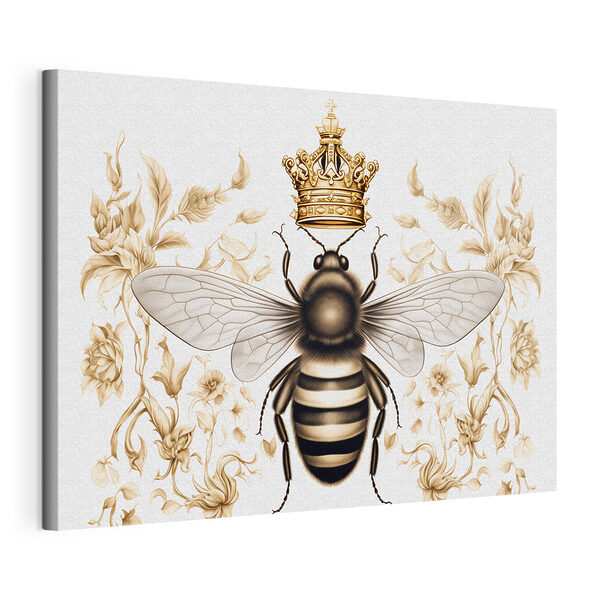 Tableaux Abeille avec une couronne sur la tête