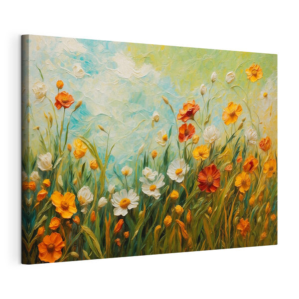 Tableaux Peinture de fleurs dans un champ