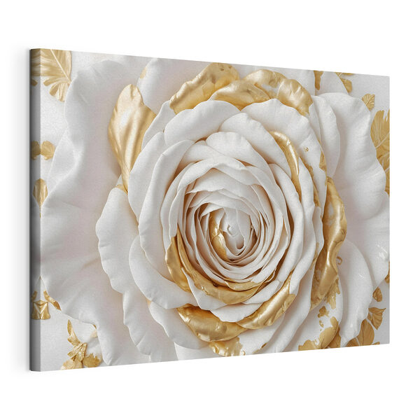 Tableaux Art floral exquis en blanc et or (UGS : s43160) Tableaux Tableaux Art floral exquis en blanc et or (UGS : s43160)