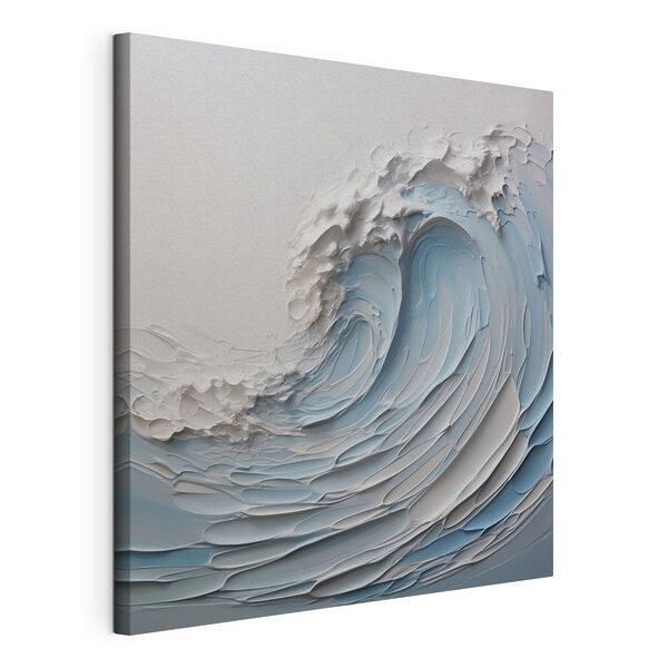 Tableaux Vague blanche et bleue