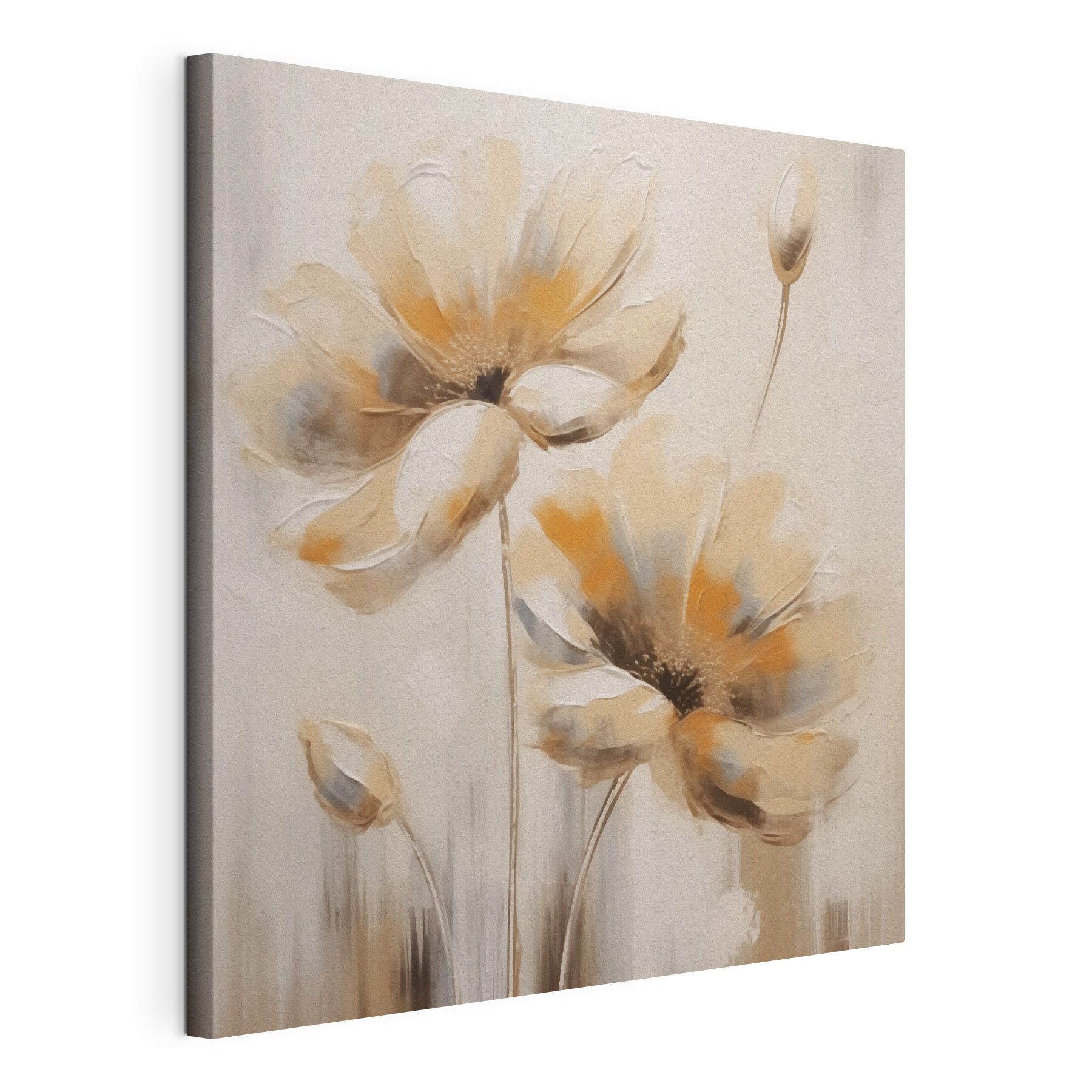 Painting of flowers on a white background Painting of flowers on a white background