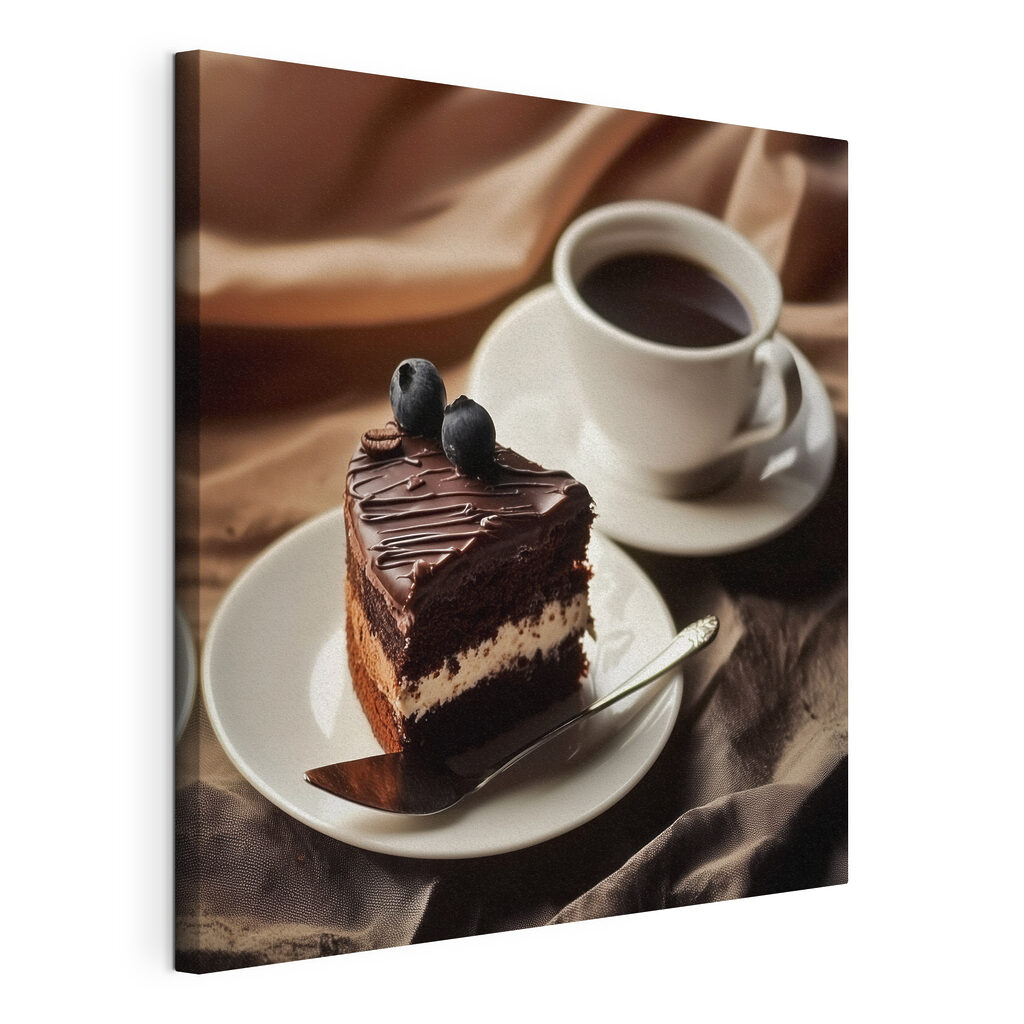 Piece of cake and a cup of coffee