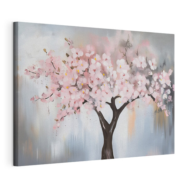 Tableaux Peinture d'un arbre avec des fleurs roses (UGS : s43300) Tableaux Tableaux Peinture d'un arbre avec des fleurs roses (UGS : s43300)