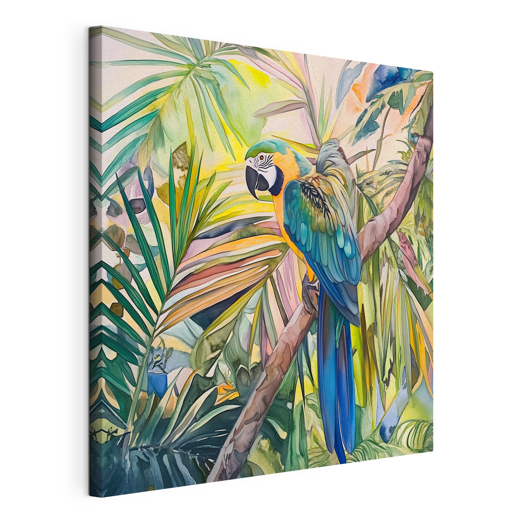 Colorful bird on a tree branch Colorful bird on a tree branch