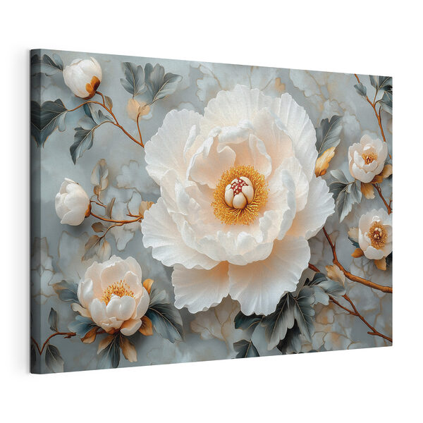 Tableaux Fleur blanche avec un centre jaune (UGS : s43315) Tableaux Tableaux Fleur blanche avec un centre jaune (UGS : s43315)