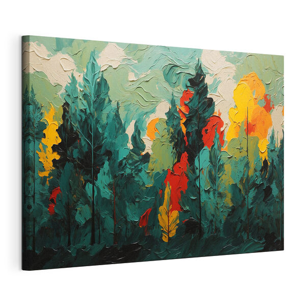 Peinture d'arbres et de soleil Tableaux Peinture d'arbres et de soleil
