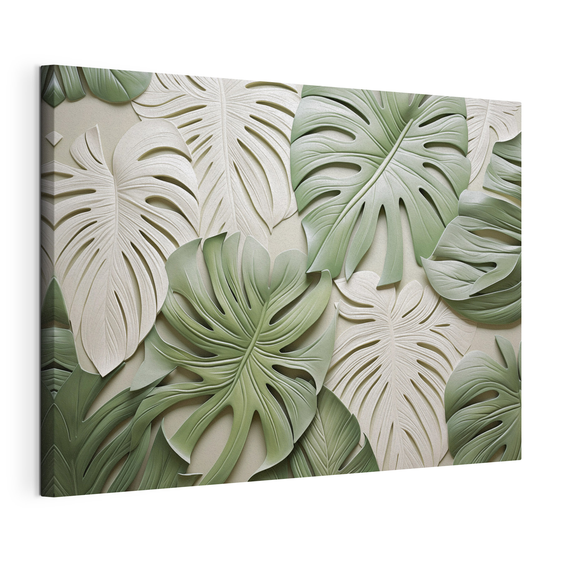 Group of green and white leaves Group of green and white leaves