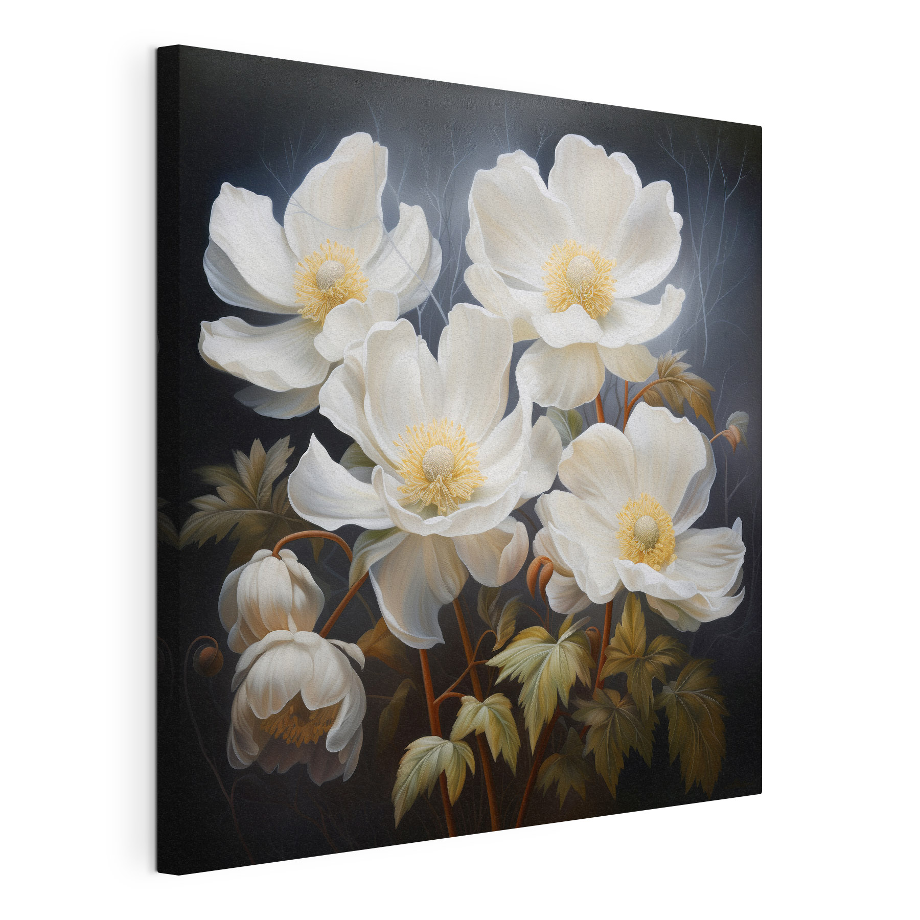 Painting of white flowers