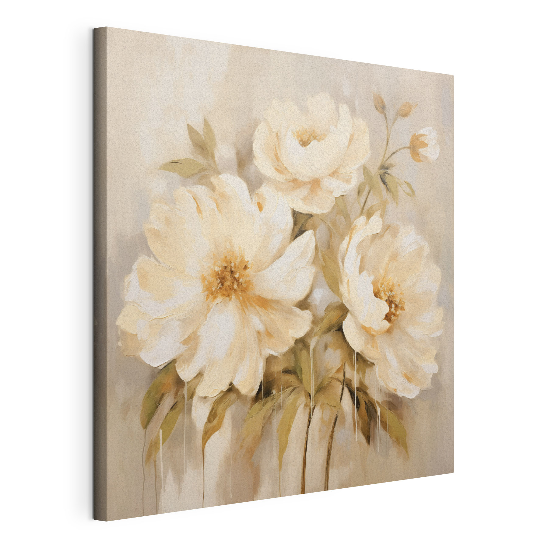 Painting of flowers on a wall