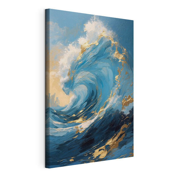 Vague majestueuse dans des bleus éclatants Tableaux Vague majestueuse dans des bleus éclatants