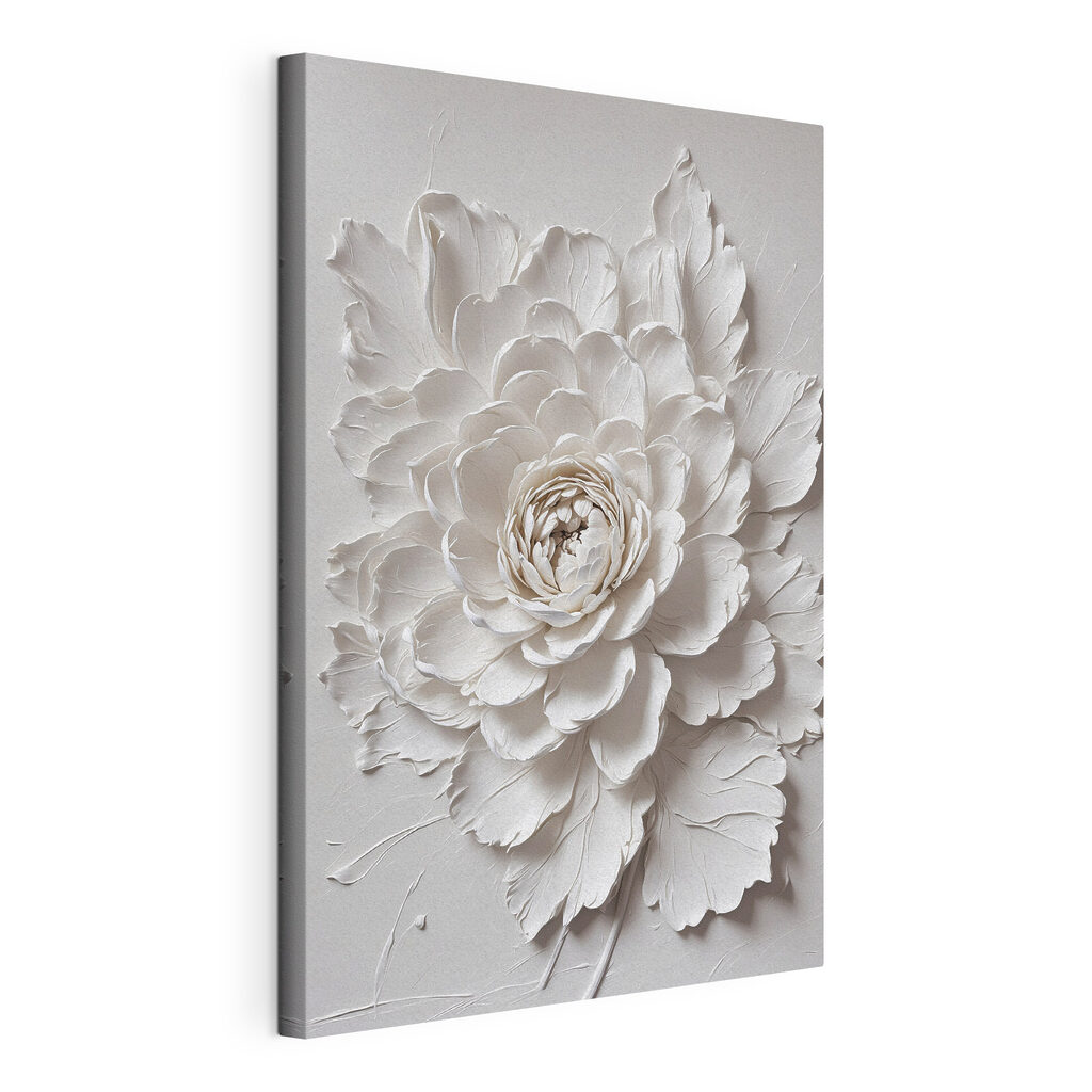 White flower with leaves