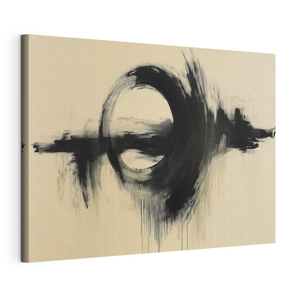Cercle noir sur fond blanc Tableaux Cercle noir sur fond blanc