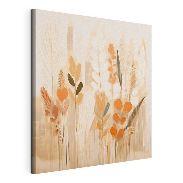 Painting of plants with leaves