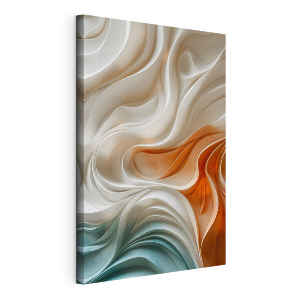 Tableaux Surface ondulée blanche et orange (UGS : s44967) Tableaux Tableaux Surface ondulée blanche et orange (UGS : s44967)