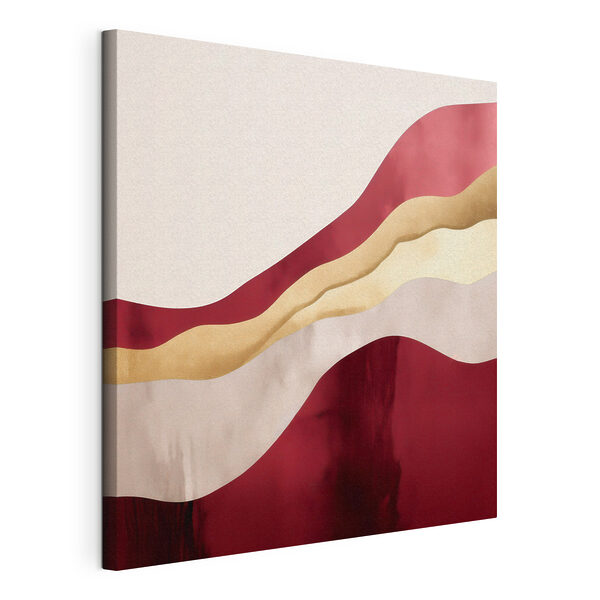 Tableaux Motif ondulé rouge et blanc (UGS : s46331) Tableaux Tableaux Motif ondulé rouge et blanc (UGS : s46331)