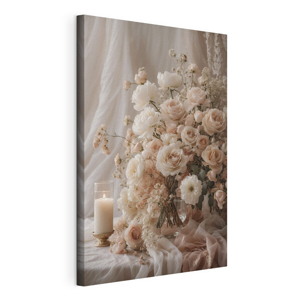Tableaux Un vase de fleurs et une bougie (UGS : s47281) Tableaux Tableaux Un vase de fleurs et une bougie (UGS : s47281)