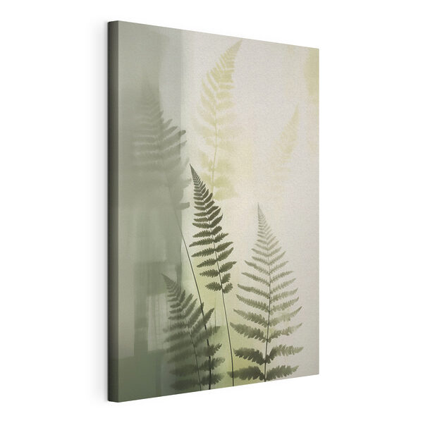 Tableaux Tableaux Feuilles de fougère sur fond blanc (UGS : s47657)
