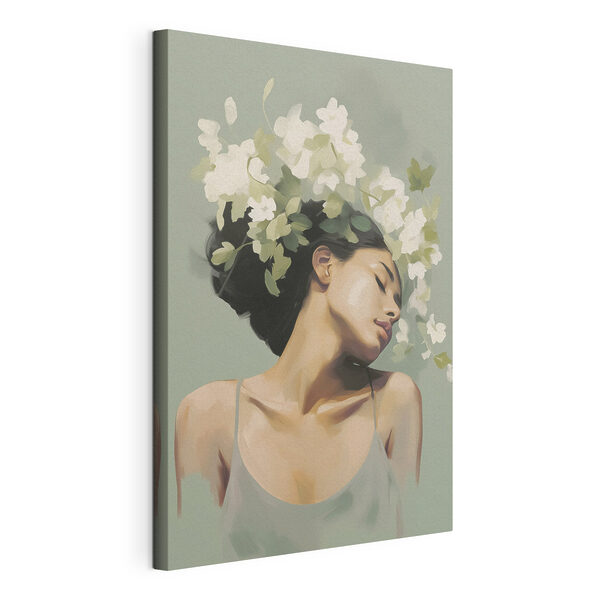 Tableaux Femme avec des fleurs dans les cheveux (UGS : s47806) Tableaux Tableaux Femme avec des fleurs dans les cheveux (UGS : s47806)
