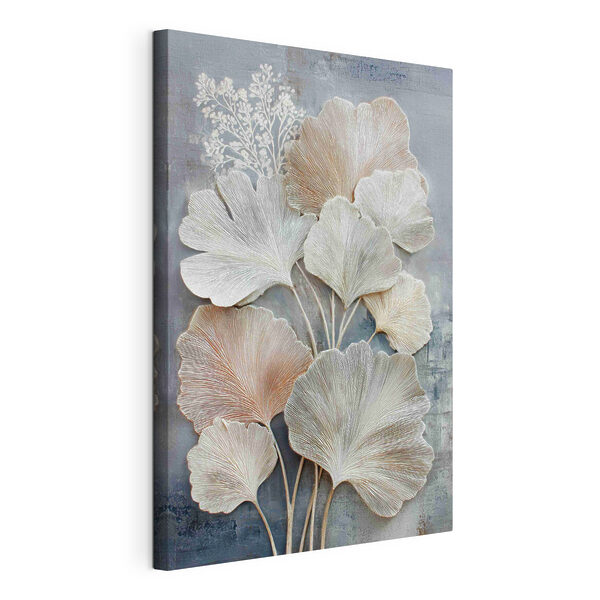 Tableaux Tableaux Ensemble de feuilles blanches et brunes (UGS : s47963)