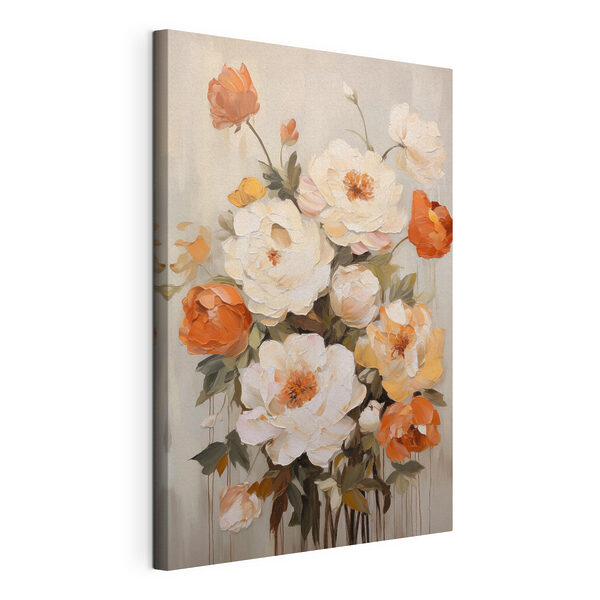 Tableaux Tableaux Peinture représentant des fleurs sur un fond blanc (UGS : s48135)