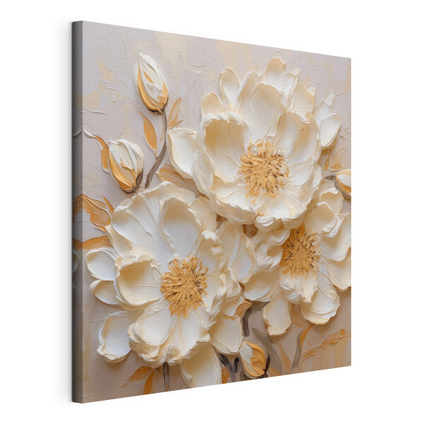 Tableaux Tableaux Des fleurs blanches sur un mur (UGS : s48147)