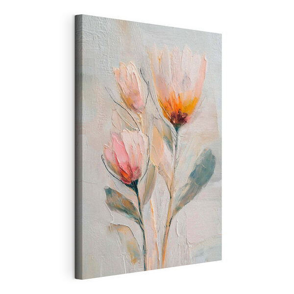 Tableaux Tableaux Peinture représentant des fleurs sur un fond blanc (UGS : s48206)