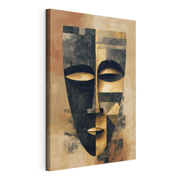 Tableaux Tableaux Œuvre d'art abstrait représentant un visage stylisé (UGS : s48248)
