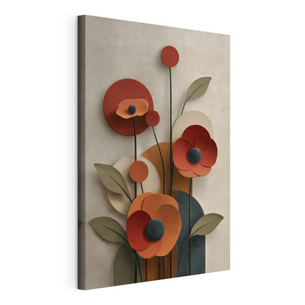 Tableaux Décoration murale avec des fleurs et des feuilles