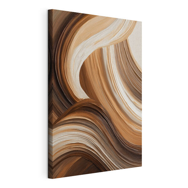 Tableaux Tableaux Des traits fluides dans des tons ocres (UGS : s48306)