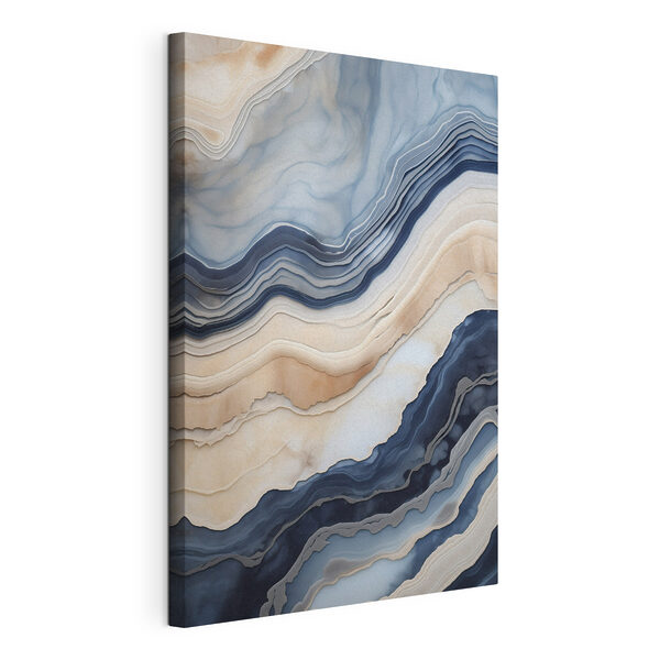 Tableaux Des vagues aux tons apaisants de bleu et de beige (UGS : s48309) Tableaux Tableaux Des vagues aux tons apaisants de bleu et de beige (UGS : s48309)