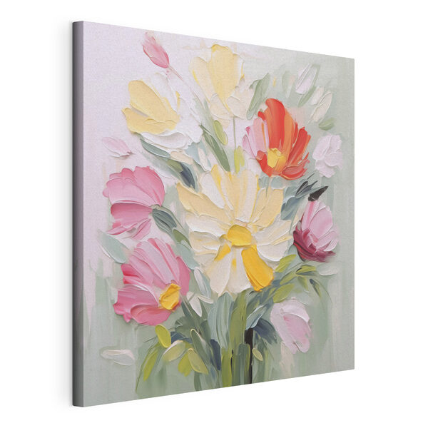 Tableaux Tableaux Peinture représentant des fleurs sur un fond blanc (UGS : s48316)