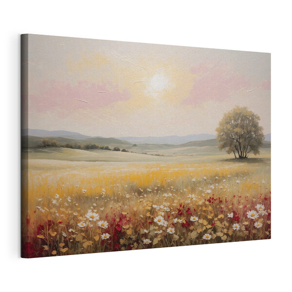 Peinture représentant un champ de fleurs Tableaux Peinture représentant un champ de fleurs