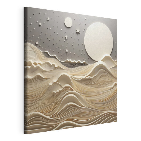 Tableaux La lune au-dessus d'un désert (UGS : s48401) Tableaux Tableaux La lune au-dessus d'un désert (UGS : s48401)
