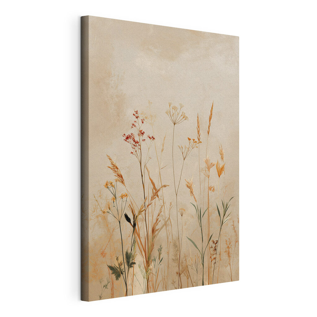 Ethereal wildflower composition on canvas Ethereal wildflower composition on canvas