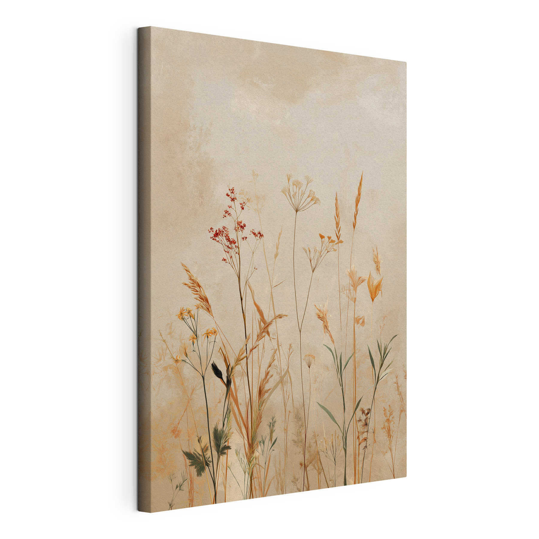Ethereal wildflower composition on canvas Ethereal wildflower composition on canvas