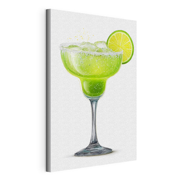 Tableaux Tableaux Verre contenant une boisson et un quartier de citron vert (UGS : s48445)