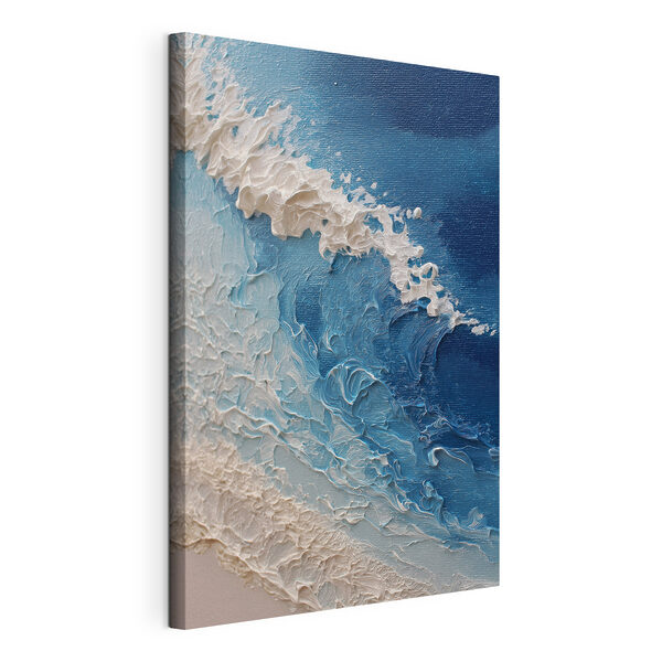 Tableaux Des vagues qui dansent sur une toile texturée (UGS : s48451) Tableaux Tableaux Des vagues qui dansent sur une toile texturée (UGS : s48451)
