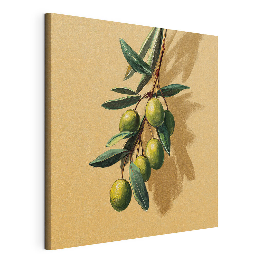 Green fruit on a branch