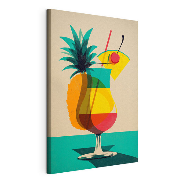 Tableaux Cocktail coloré avec un ananas et une paille (UGS : s48470) Tableaux Tableaux Cocktail coloré avec un ananas et une paille (UGS : s48470)