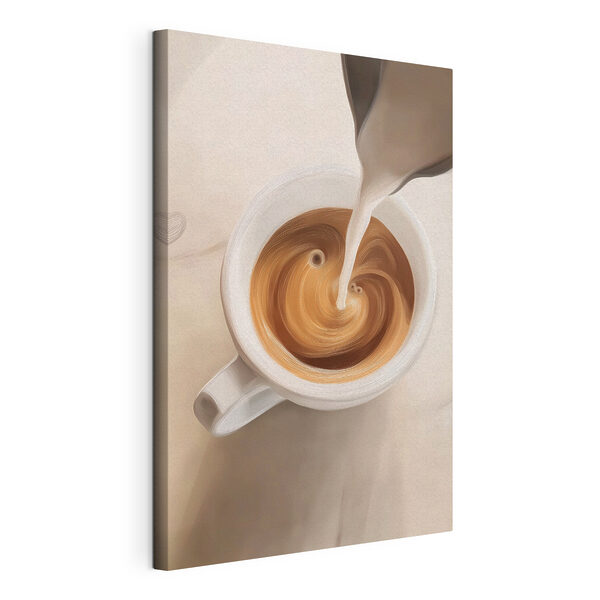 Tableaux Une tasse de café dans laquelle on verse du lait (UGS : s48475) Tableaux Tableaux Une tasse de café dans laquelle on verse du lait (UGS : s48475)